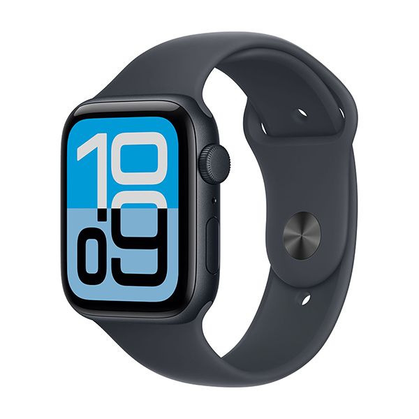 Apple Watch Series SE 3 44mm Midnight Aluminum Case with Midnight Sport Band S/M